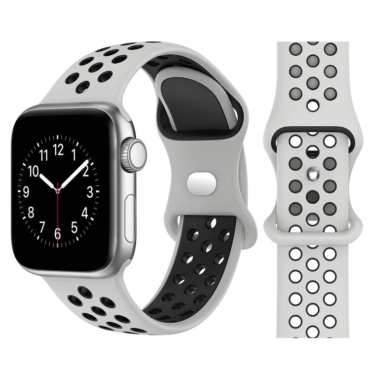 Apple, двухцветный силиконовый универсальный ремешок для часов