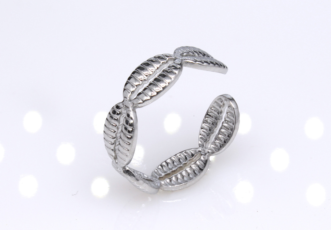 Retro Round Titanium Steel Plating Open Ring 1 Piece display picture 1