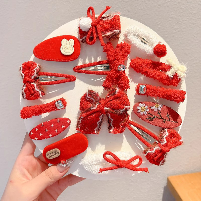 Anchor rojo mil pájaros clips de cabello de alta calidad para mujeres lateral ceja clips de cabello detrás de la cabeza rotura clips de cabello tocado