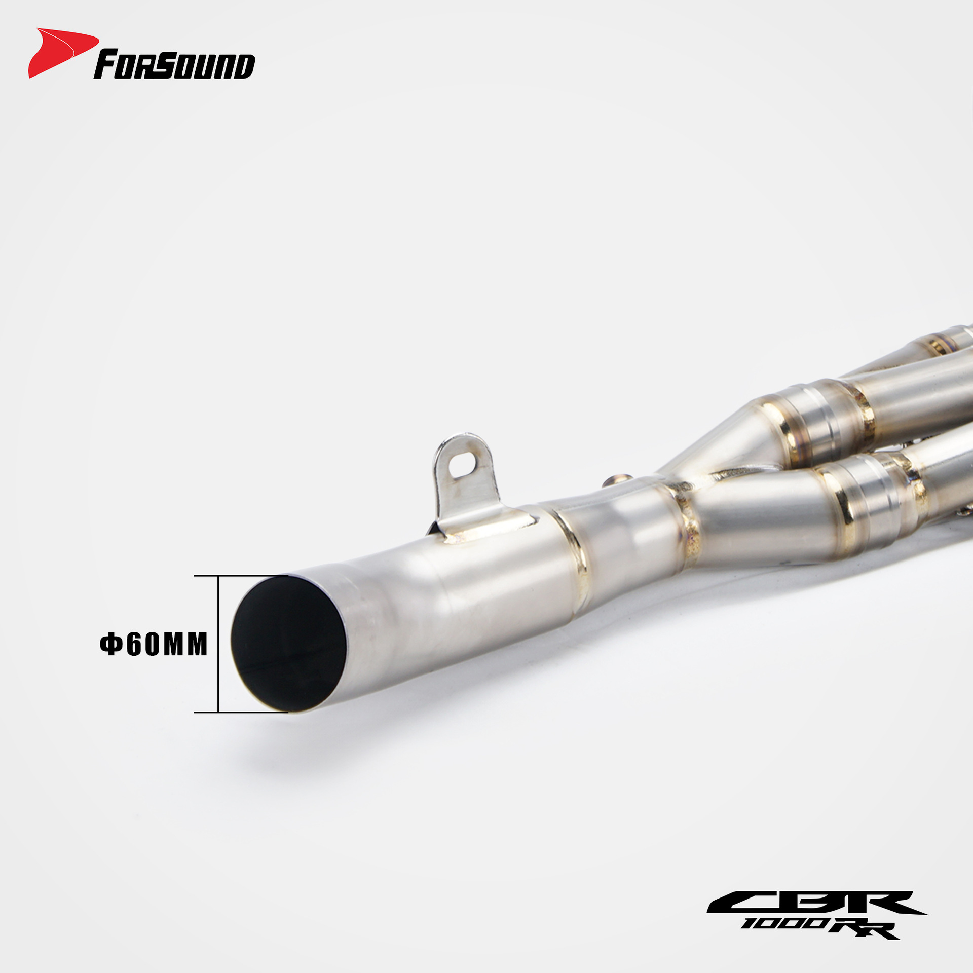 Suitable for HONDA Fireblade Honda CBR1000RR modified front and middle section titanium alloy racing motorcycle exhaust pipe