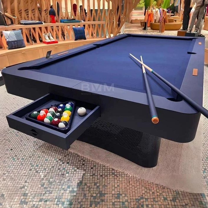 Mesa de billar de lujo ligero Casa comercial Casa de lujo Villa Mesa de billar de alta gama American Black Eight Face Nine Ball Factory Ventas directas