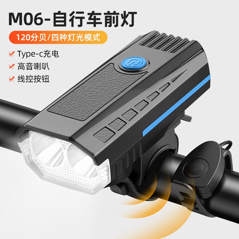 Faro Solar para Bicicleta Recargable USB para Ciclismo Nocturno