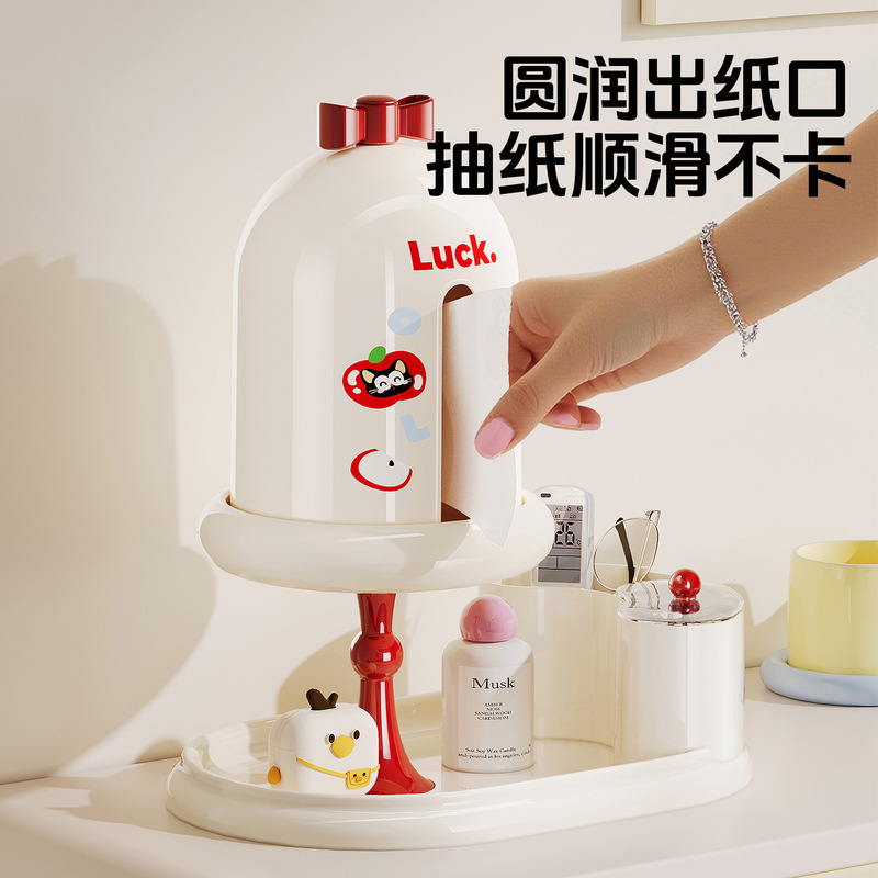 LUCK猫客厅高档纸盒餐巾纸盒子轻奢纸巾盒放遥控器茶几收纳盒|undefined