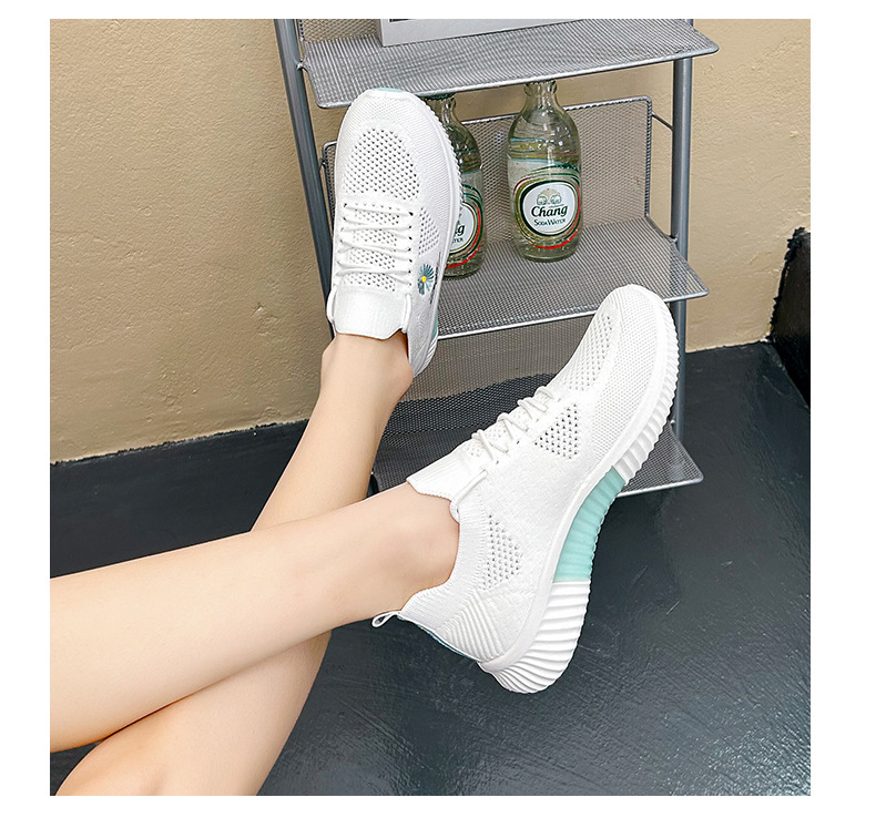 INS Version coréenne de chaussures tissées volantes pour femmes, chaussures de sport respirantes pour étudiantes, Fitness, course à pied, loisirs de rue, nouvelle collection été 2023_voghion.com