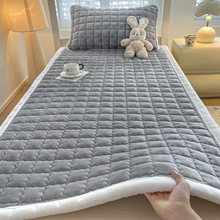 牛奶絨加厚床褥子學生宿舍單雙人珊瑚絨床蓋軟墊子防滑可機洗床墊