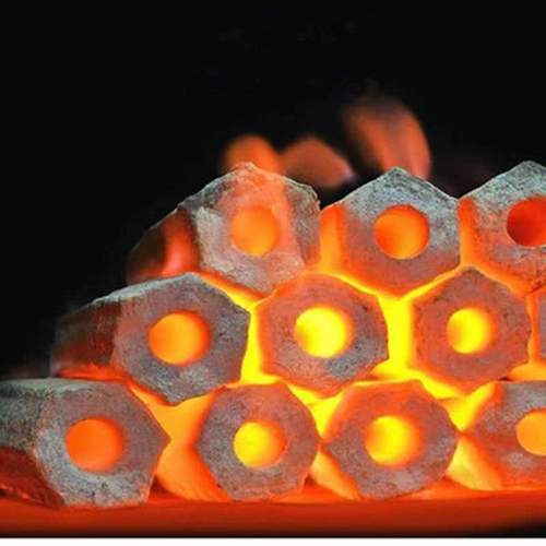 Outdoor barbecue smokeless fire pit, fire-resistant barbecue fruit wood charcoal, home-use mechanism high-temperature straight bar type, commercial bamboo charcoal