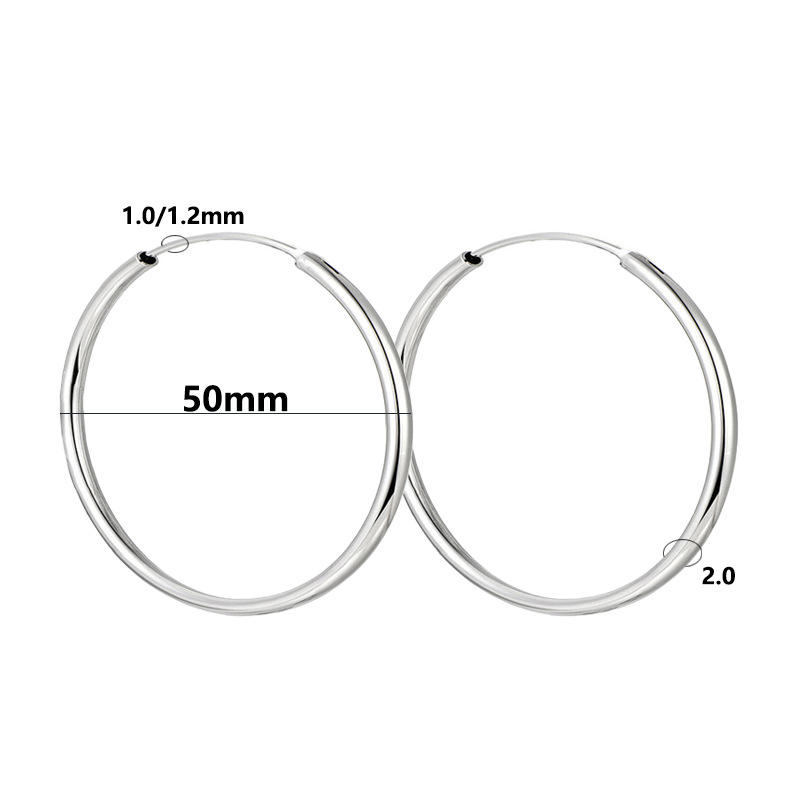 Hoop earrings, 50mm
