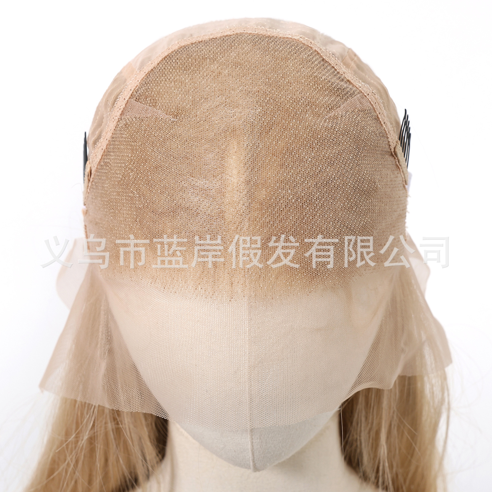 La nueva peluca transfronteriza 13*6 encaje se puede coser libremente en un área grande, cubierta dorada de longitud media, punto de fábrica