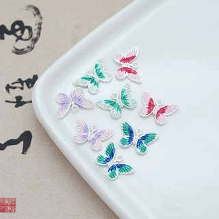 可爱卡通蝴蝶diy滴油合金小挂件串珠手链项链服装吊坠饰品配件