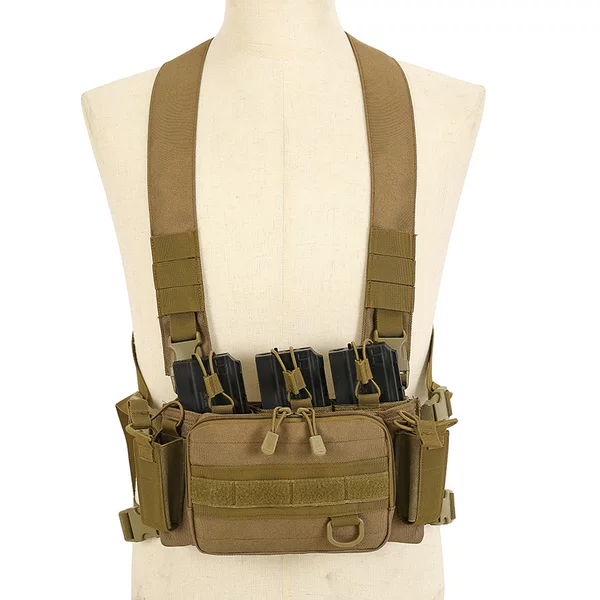 New cross-border CS tactical vest chest belly bag MOLLE triple kit multi-functional military fan riding bag
