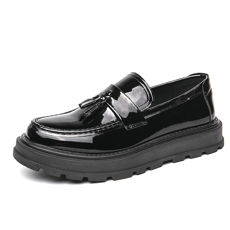 Herren Leder Business Slipper Britischer Stil Arbeitsschuhe_voghion.com