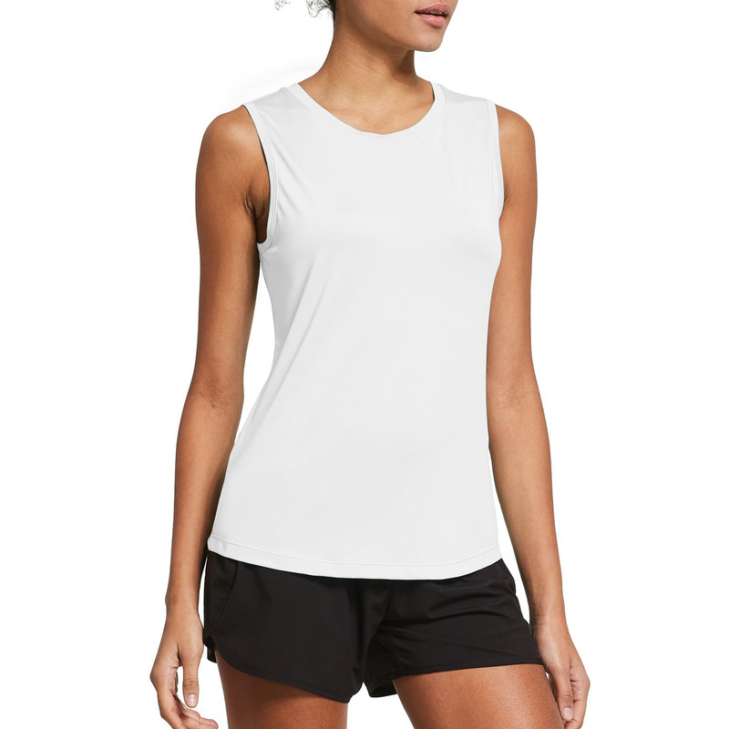 Cross-Border Women's Sports Vest Sleeveless Running Sports Loose Yoga Top Gym Workout Casual Shirt