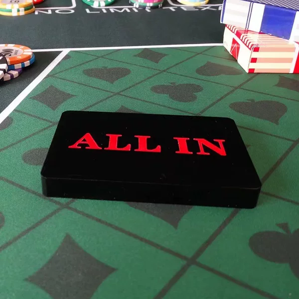 Black Square allin Texas Hold'em Accessories Zhuang Brand Zhuang Code High-grade Acrylic