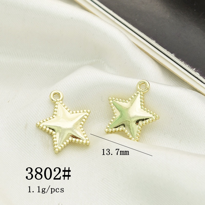10 Pcs/package Simple Style Star Alloy Plating Pendant Jewelry Accessories display picture 6