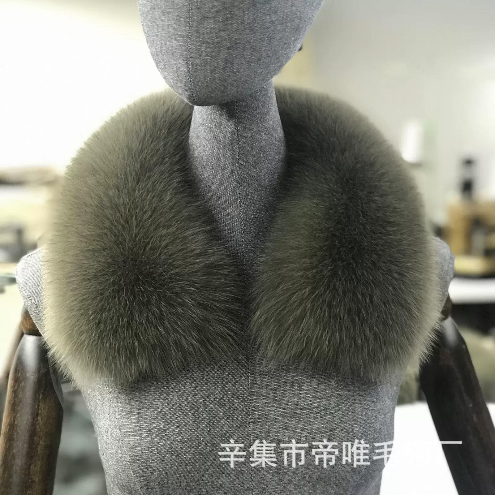 厂家批发狐狸毛领真毛领子派克服羽绒服皮草毛领子狐狸毛方领袖口