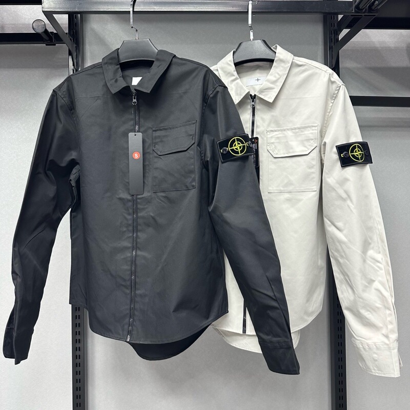Cross-Border Foreign Trade New Style Simple Loose Jacket with Stone Collar Zipper Cardigan Shirt Youth Men's Outerwear Cross-Border Foreign Trade New Style Simple Loose Jacket with Stone Collar Zipper Cardigan Shirt Youth Men's Outerwear