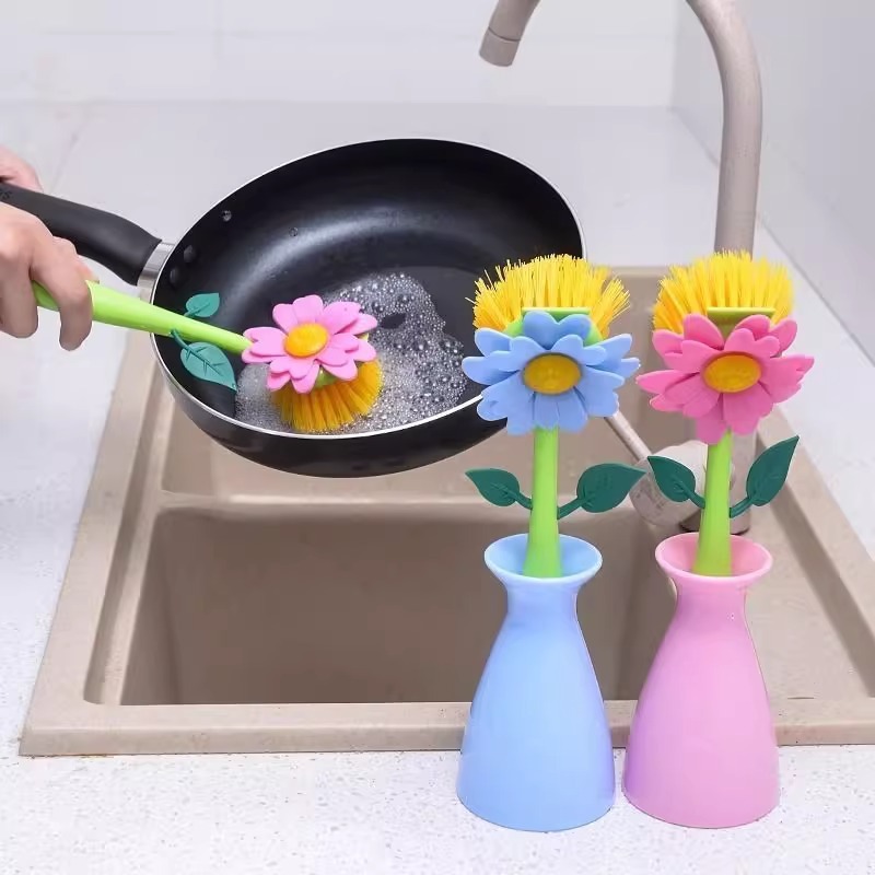Aceite antiadherente, no sucio, jarrón para manos, cepillo para lavar ollas, cepillo para cuencos, cepillo para cuencos con mango, cepillo para lavar platos, herramientas para limpiar cocinas