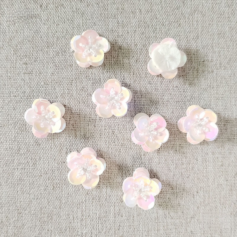 手作りビーズスパンコール花柄パッチ布ステッカーアクセサリー DIY 衣類靴帽子バッグヘアアクセサリーアクセサリー|undefined