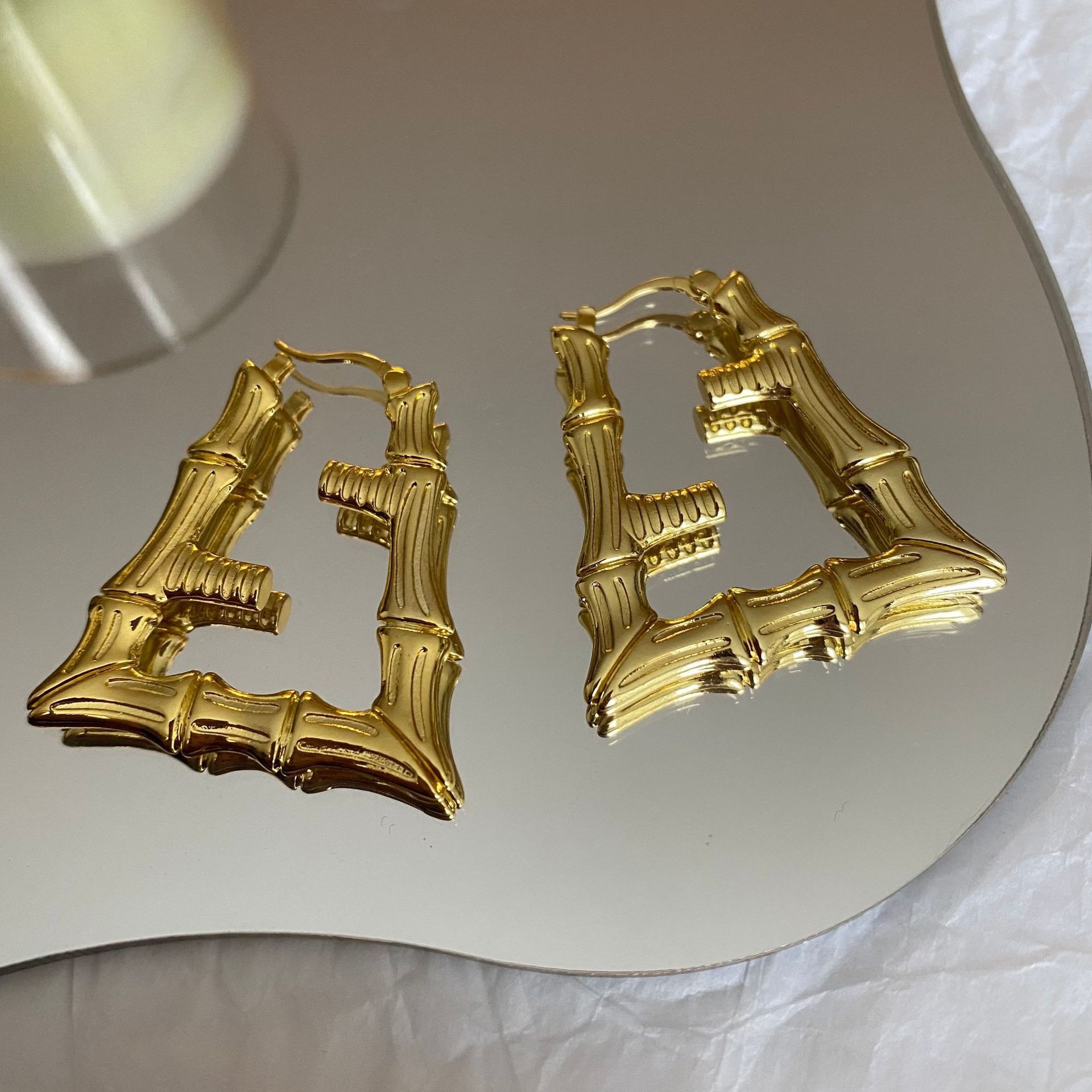 Retro Geometric Copper Plating Earrings 1 Pair