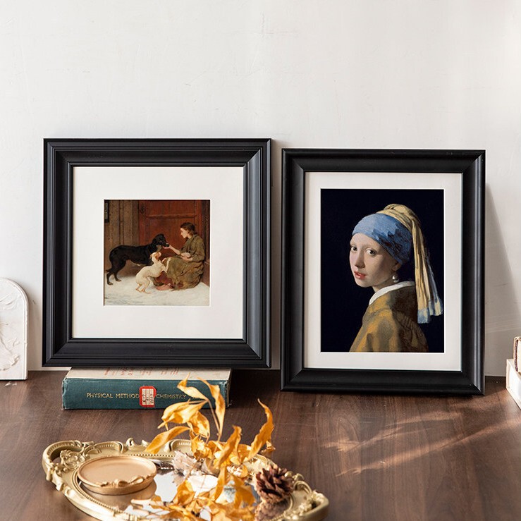 Vintage Black Picture Frame A3 Wooden Oil Painting Frame Various Black Picture Frames Empty Frame for Mounting Wall Decoration Frame