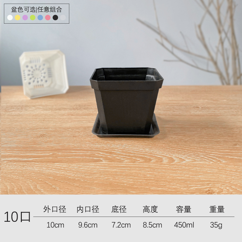 플라스틱 - 검정색 두꺼운 10구 세면대(홀더 포함) 20개 - 친환경 플라스틱