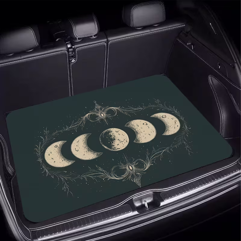 Simple Solid Color Car Trunk Mat, Stain-Resistant and Wear-Resistant, Universal for All Seasons, Water-Absorbent Storage Mat, Cross-Border Temu