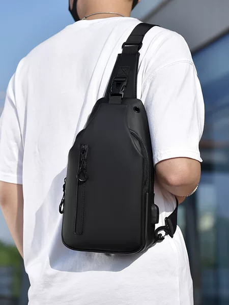 Men's Chest Bag Backpack Waterproof Single Shoulder Crossbody Bag Large Capacity Outdoor Sports Sling Bag Light Casual Travel