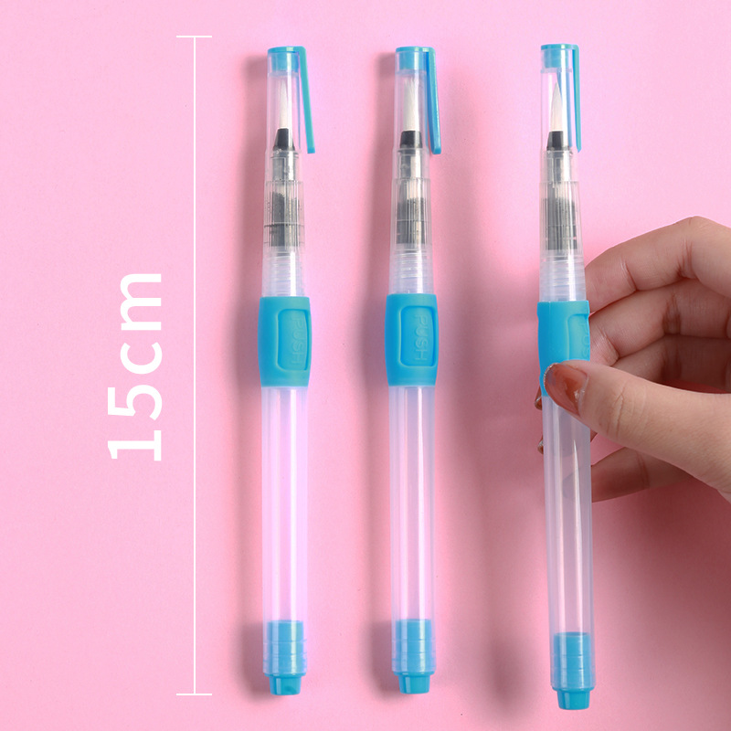 Pluma de agua del grifo pintura de acuarela sólida pincel de escritura pluma de almacenamiento de agua de gran capacidad pluma de pintura de nylon de plomo de color soluble en agua al por mayor