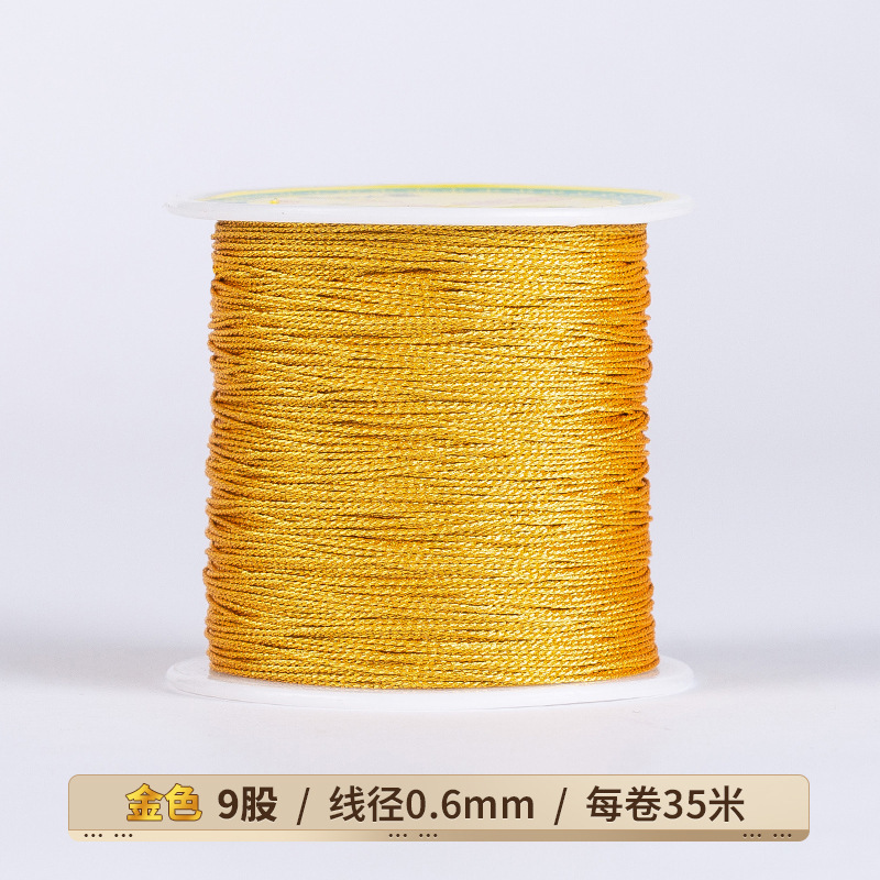 China nudo especial de cuerda roja hecha a mano DIY cuerda roja cadena cuerda trenzada anillo pulsera collar cuerda roja línea 5