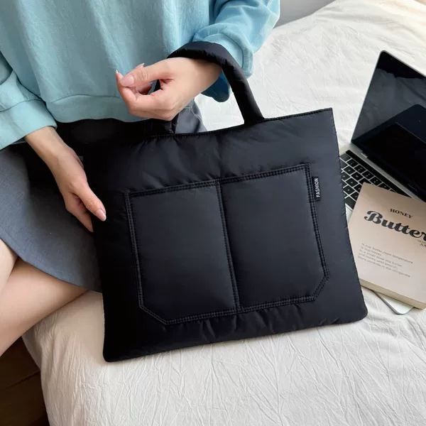 Solid color laptop bag, simple and versatile tablet bag, handbag, office bag, solid color computer bag, cross-border dropshipping