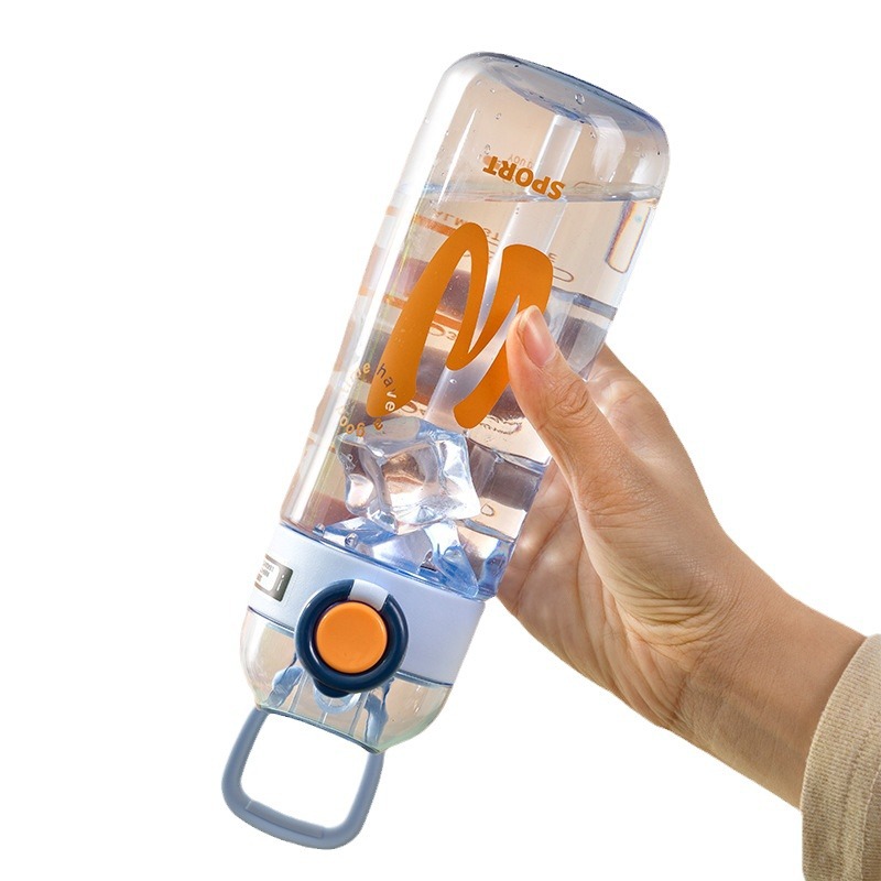 Tongtong deportes estudiante taza de agua niños escuela taza de plástico taza espacio 600ml portátil creativo paja al aire libre