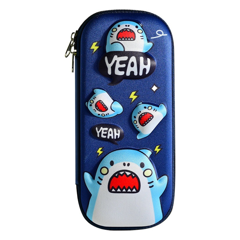 Comercio exterior al por mayor caja de papelería 3DEVA superficie de tela tridimensional caja de lápiz niña patrón de dibujos animados niño estudiante de escuela primaria caja de lápices