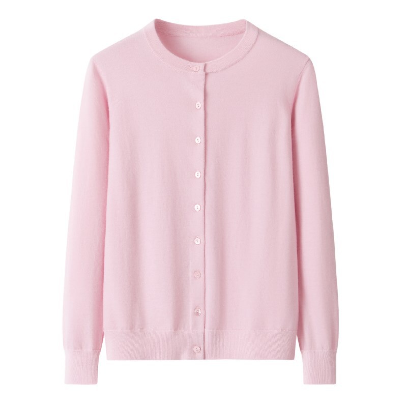 6-Color Worsted Round Neck Women's Cardigan 100 Pure Cashmere Thin Large Size Women's Cashmere Sweater Pure Color Bottoming Sweater 6-Color Worsted Round Neck Women's Cardigan 100 Pure Cashmere Thin Large Size Women's Cashmere Sweater Pure Color Bottoming Sweater