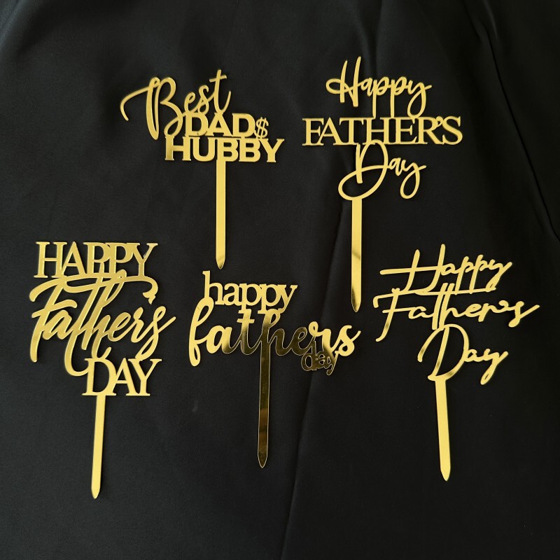 Cross-border ins style Father's Day acrylic cake decoration good DAD acrylic cake card DAD cake plug-in
