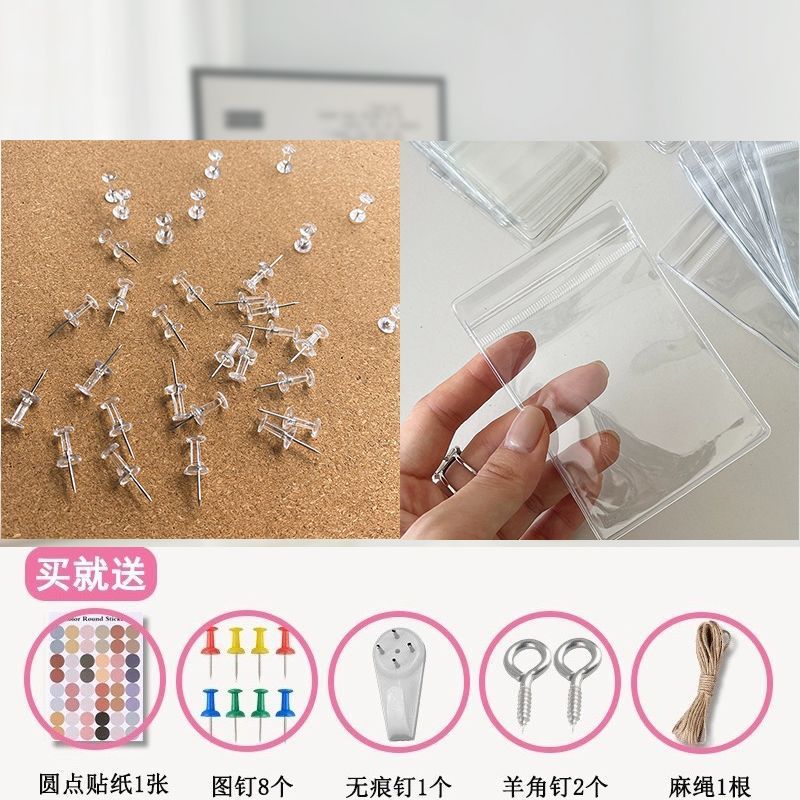 饰品收纳软木板装饰首饰盒耳饰耳钉展示架免打孔自粘照片墙相框厂|undefined