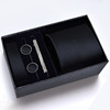 Gift box, tie, set, black classic suit, 8cm