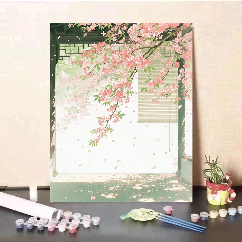 新しい風景画 diy デジタル油絵手描きリビングルームアクリル装飾絵画誕生日ギフト|undefined