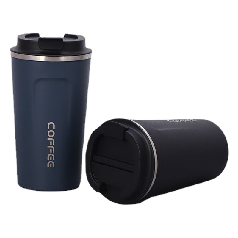 Termo de Café de Tercera Generación 304 con Funda de Silicona para Auto, Antideslizante, Portátil, de Acero Inoxidable.