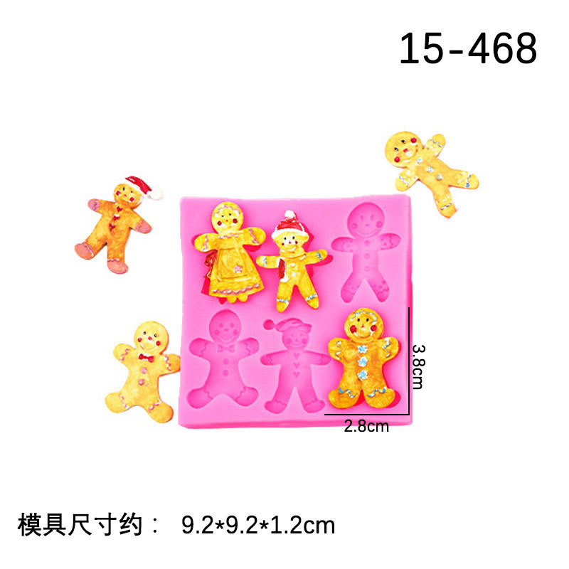 DIY para hornear SERIE DE Navidad 6-piece set traje fondant cake FIESTA DE Navidad molde de silicona decoración de la torta en stock