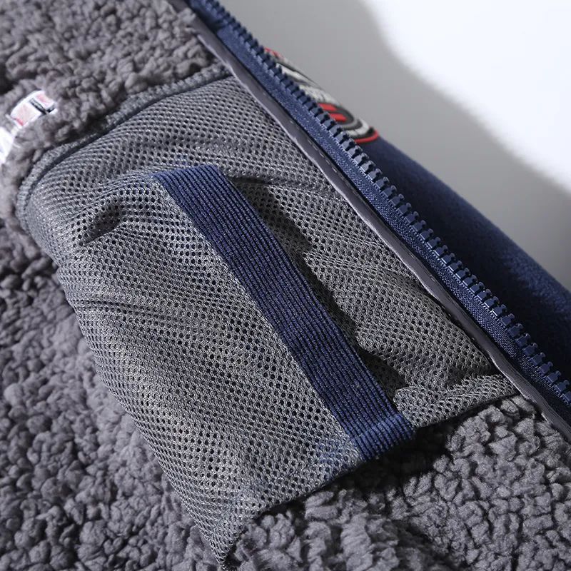 ¡Mover/Wei orden! Engrosado/abrigo de lana de cordero con capucha de los hombres otoño e invierno cálido polar fleece chaqueta de invierno