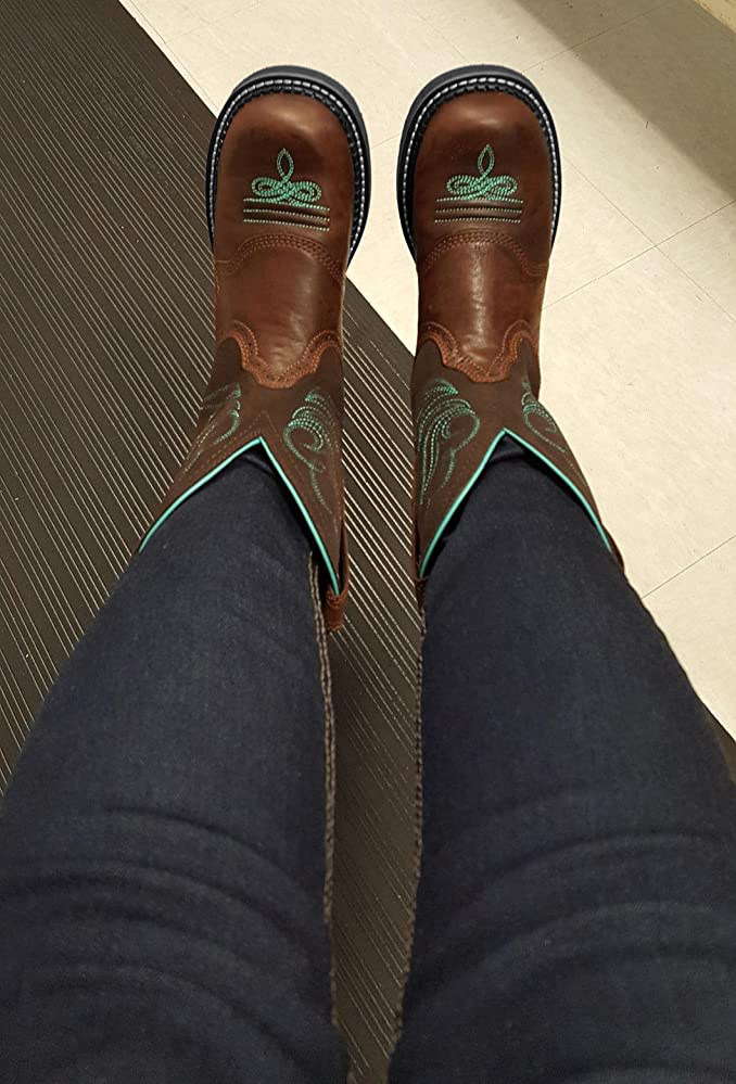 Vyšívané kovbojské boty Podzimní a zimní kožené boty Dámské kozačky do půli lýtek_voghion.com