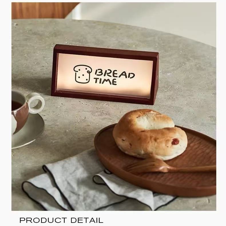 中古原创设计创意摆件充电灯客厅玄关心情牌复古装饰牌磁吸灯牌