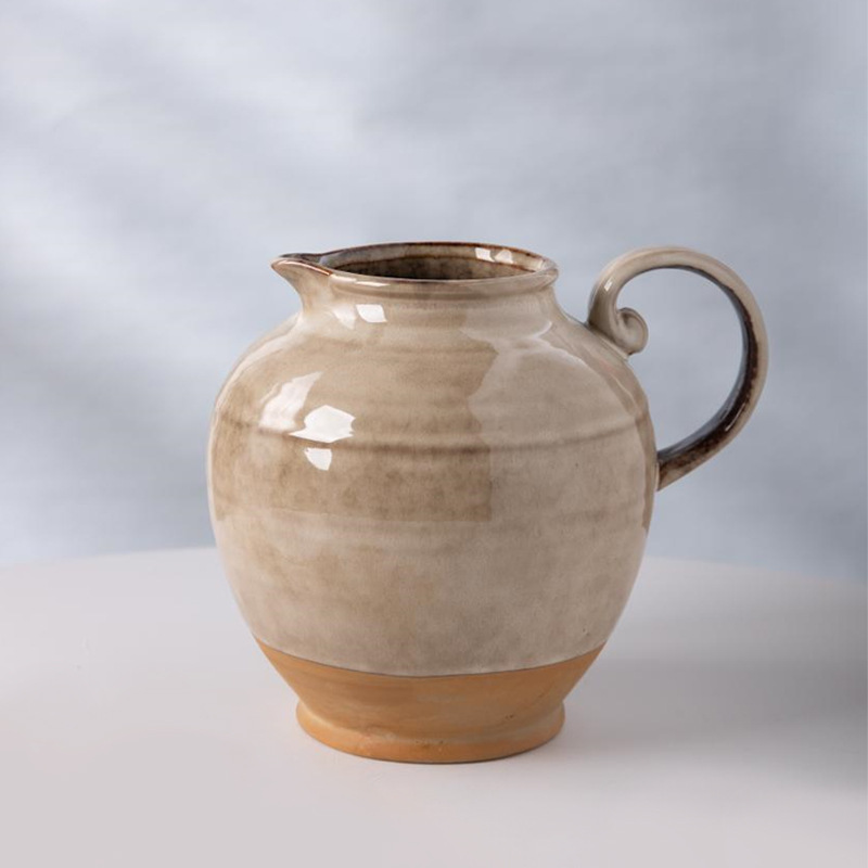 Lemeng Wabi-sabi Style Kettle Vase Retro Kiln-changed Art Ornaments Characteristic Hotel Homestay Decoration Flower Vase