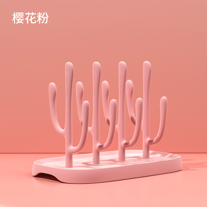 핑크색 배수 랙