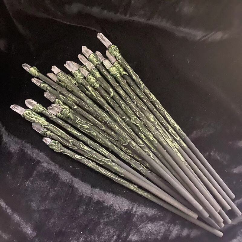 FHSJP 天然水晶魔法棒单尖白水晶权杖 草莓晶粉水晶棒Wicca仪式道具 魔法 图 17