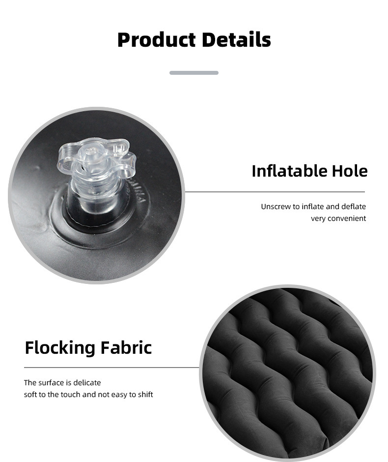 Cross-Border Universal Car Inflatable Bed, Car Rear Seat Air Mattress, Foldable Sleeping Inflatable Mattress, Travel Car Mattress