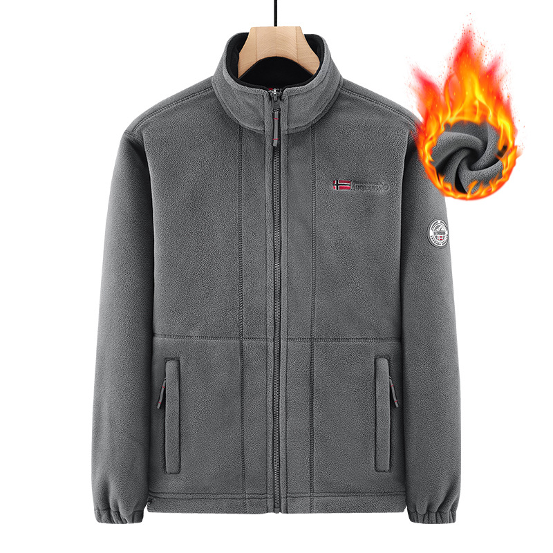 Exportación Noruega de una sola chaqueta de terciopelo gruesa de doble cara chaqueta de terciopelo para hombre de invierno cálido ocio chaqueta de tamaño grande para hombre