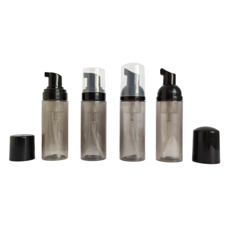 60ml botella de espuma negra transparente Botella de espuma de limpieza PET botella de burbuja de sub-embalaje portátil de plástico