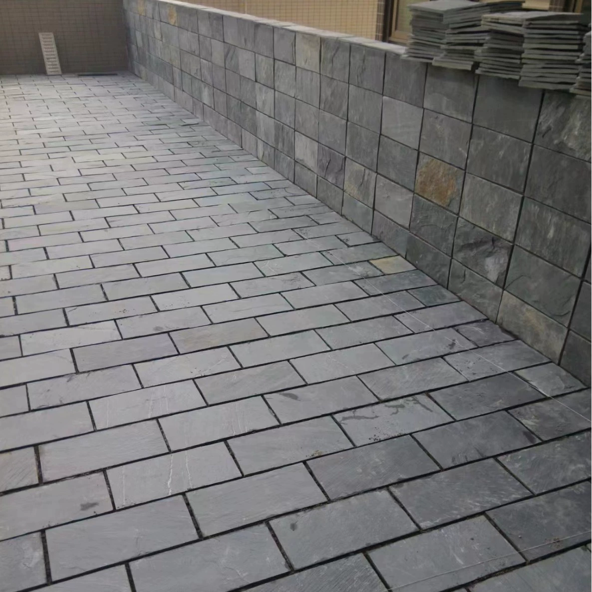 Природный 300*600 bluestone двор пол камень культуры античный двор Нескользящая натуральная напольная плитка камень