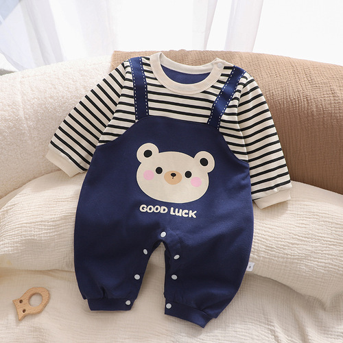 Baby jumpsuit autumn long-sleeved cotton cute baby autumn clothes baby autumn clothes climbing clothes baby jumpsuit